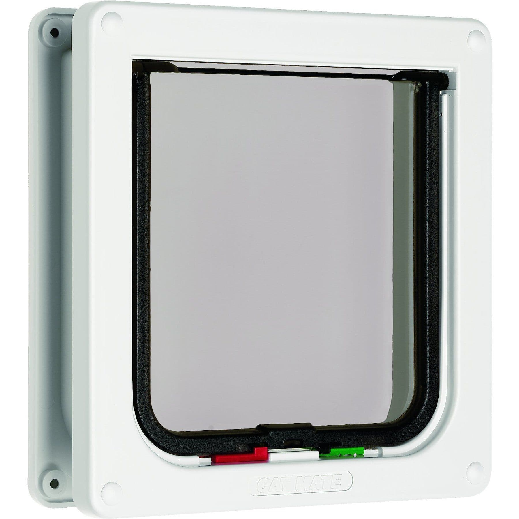 Cat Mate 4-Way Locking Cat Flap with Door Liner, White