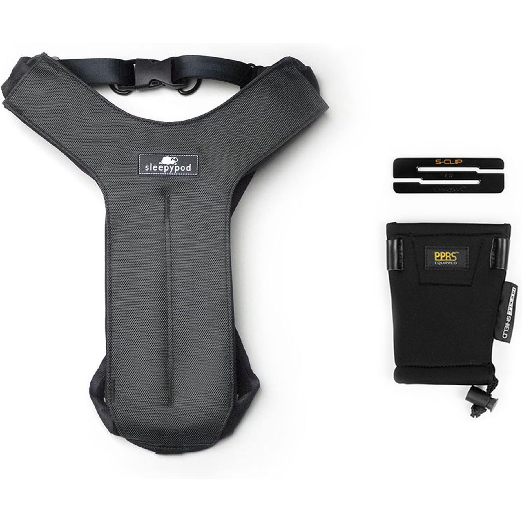 Sleepypod Clickit Sport Plus Car Safety Dog Harness, Charcoal Grey, Medium