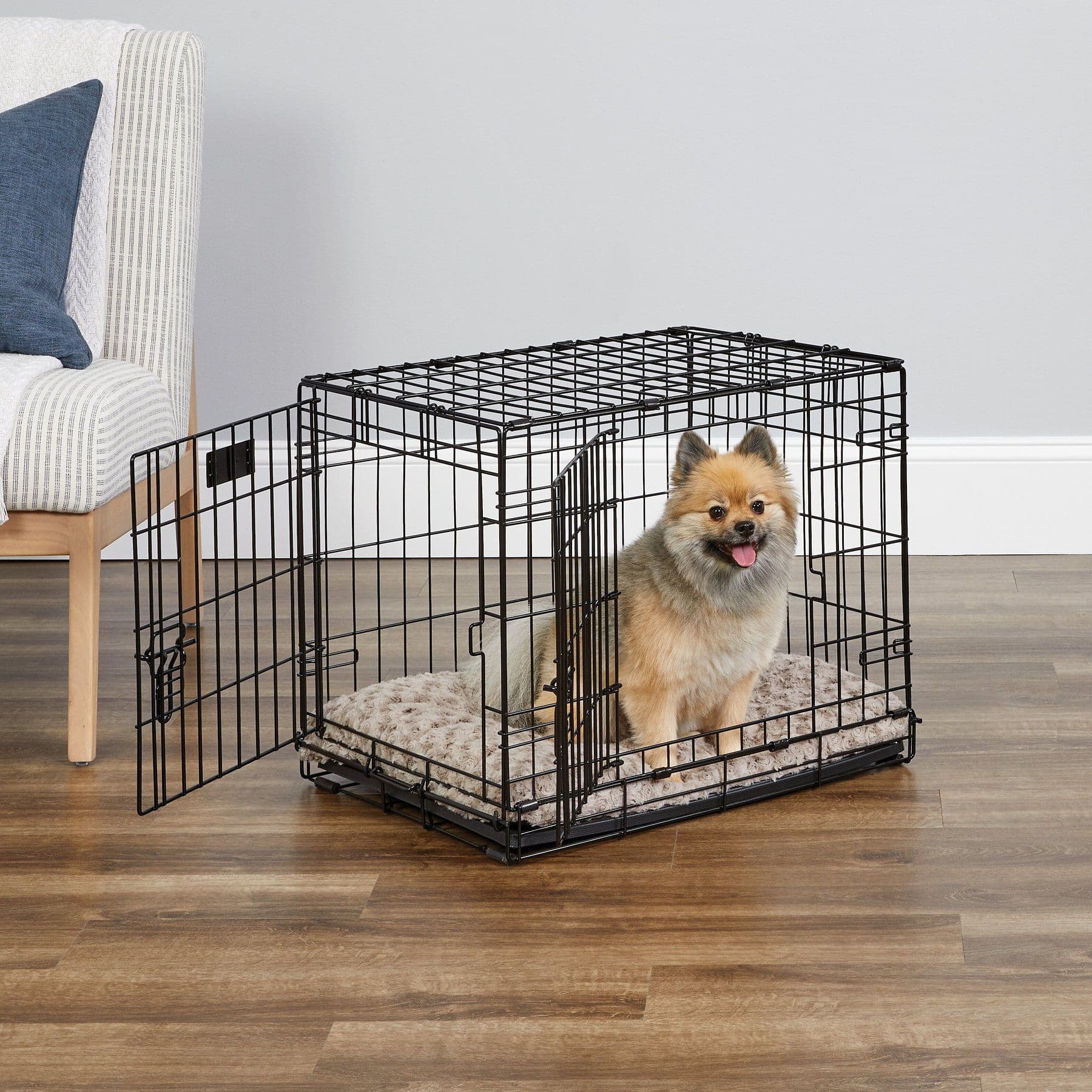 MidWest iCrate Double Door Fold & Carry Dog Crate, 24-in, 11 to 25-lbs