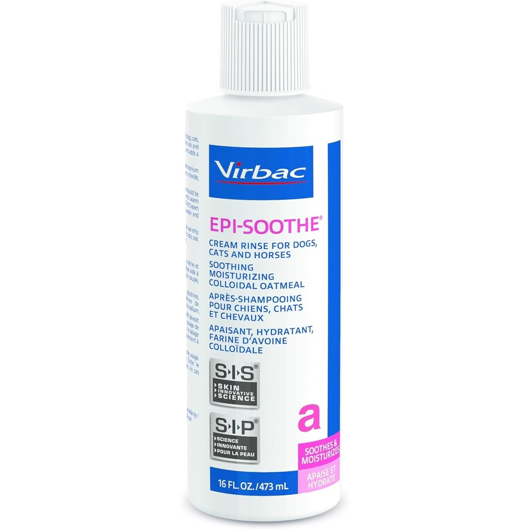 Virbac Epi-Soothe Cream Rinse & Conditioner for Dogs & Cats, 16-oz
