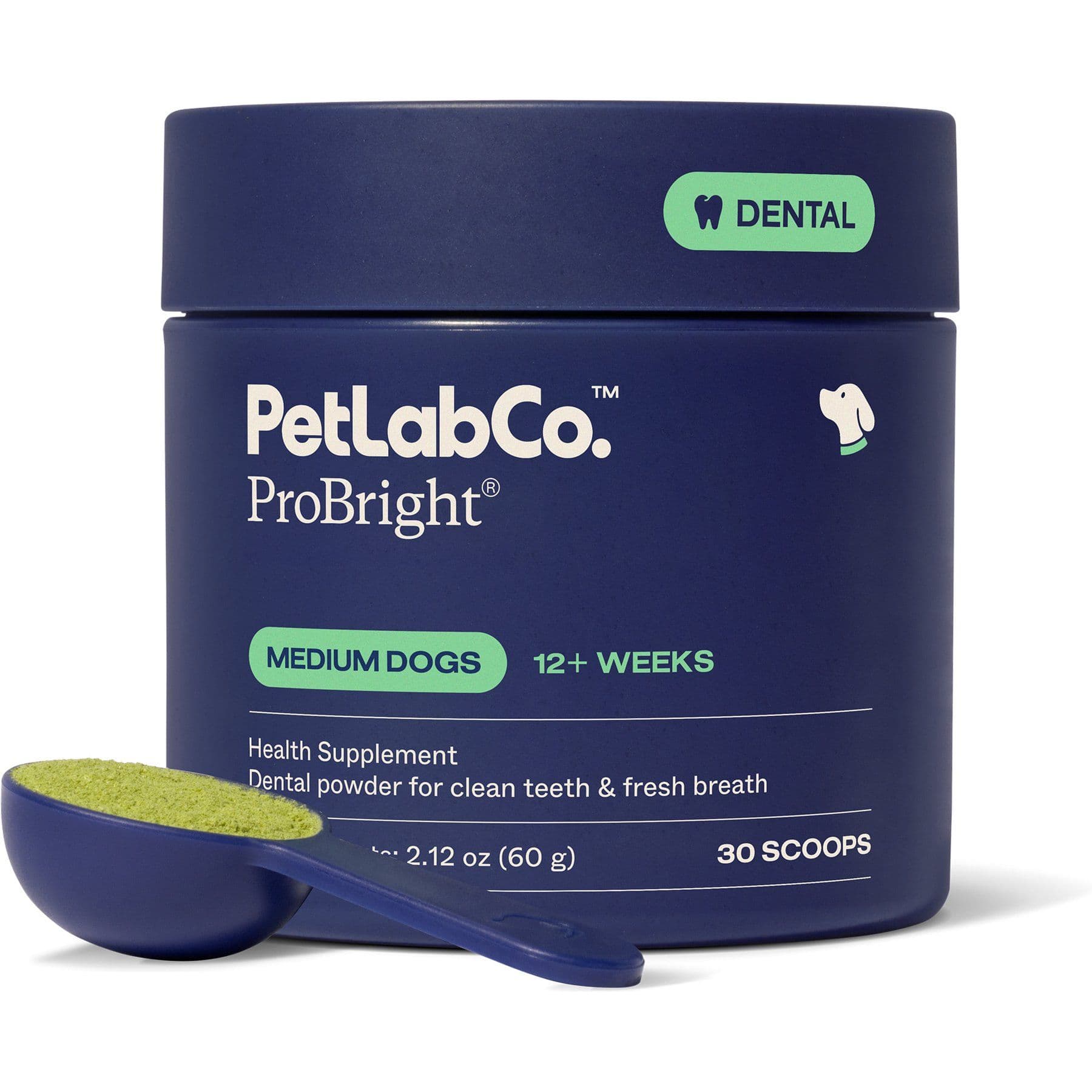 PetLabCo. ProBright Dog Dental Powder for Medium Dogs