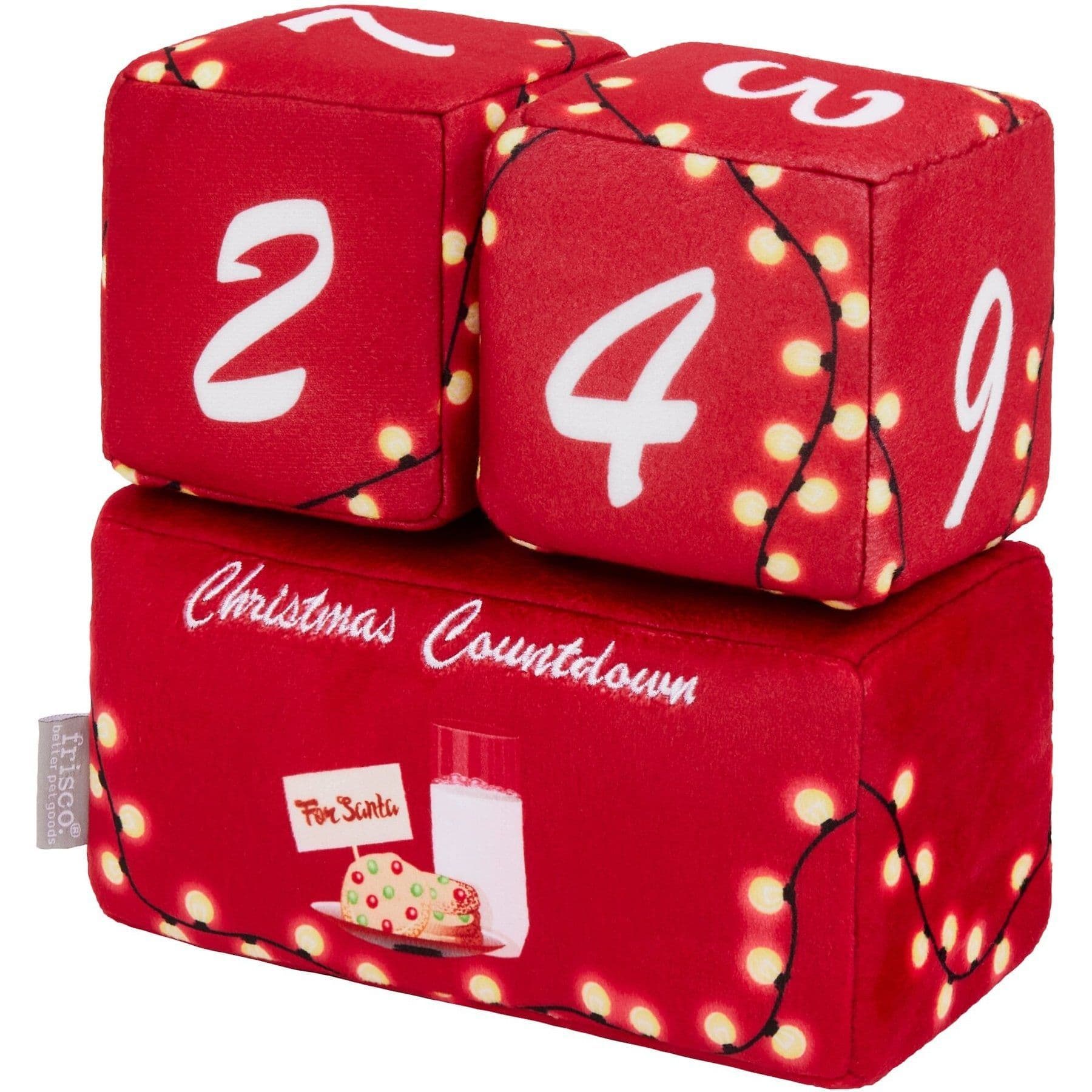 Frisco Holiday Moveable Blocks Countdown Calendar Plush Squeaky Dog Toy, 3 count