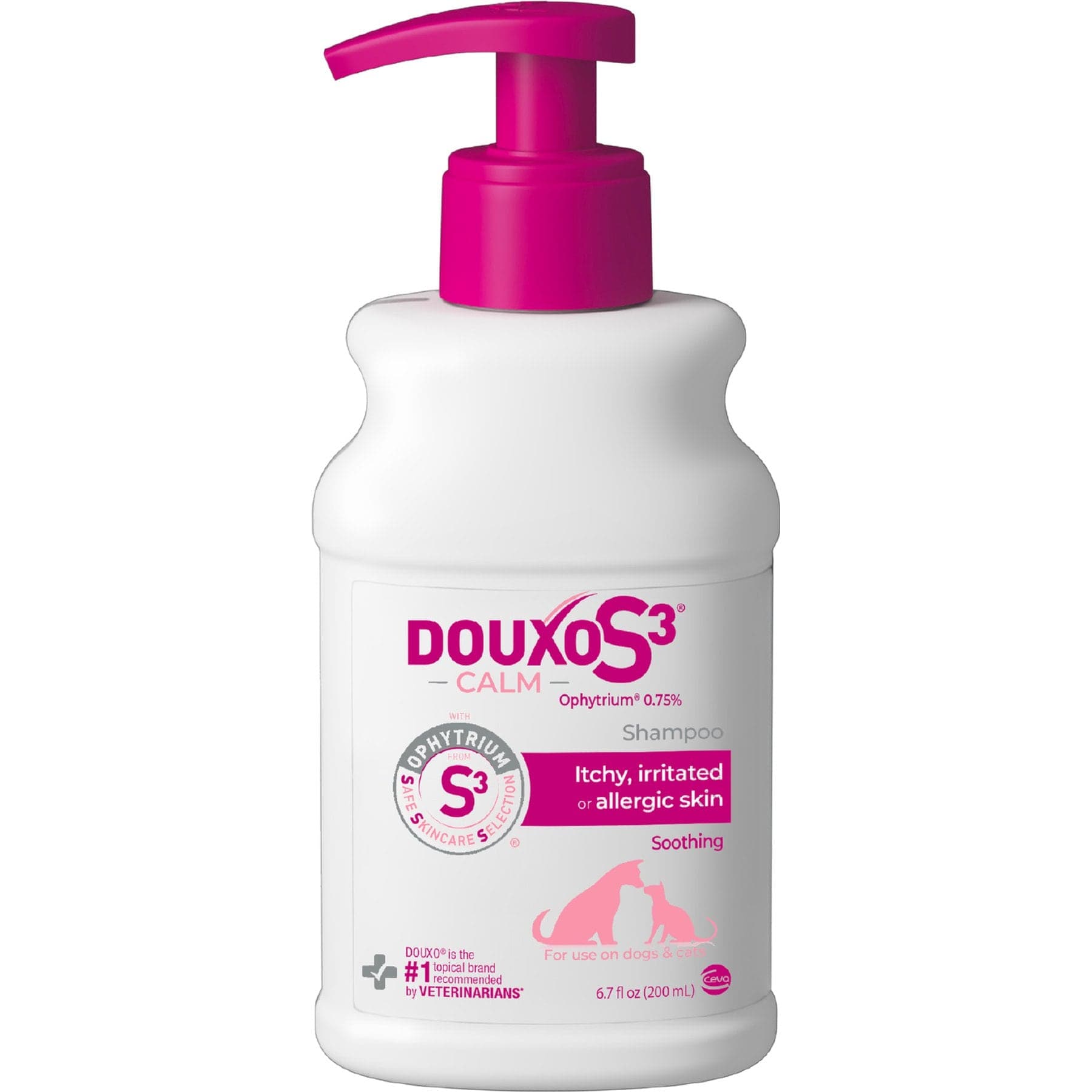 Douxo S3 CALM Soothing Itchy, Hydrated Skin Dog & Cat Shampoo, 6.7-fl oz bottle