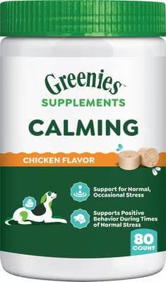 Greenies Calming Chicken Flavored Soft Chew supplement for dogs