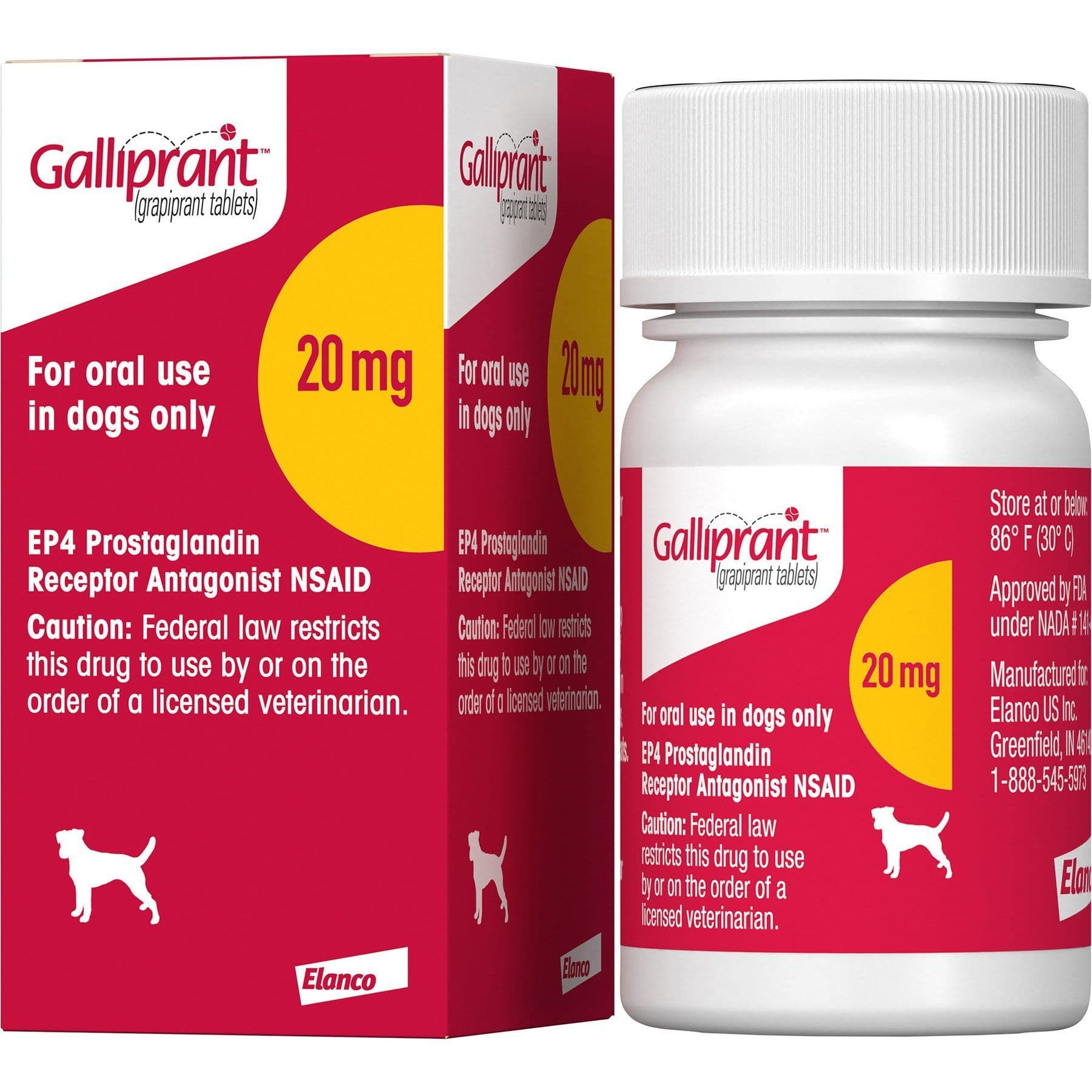 Galliprant (grapiprant) Tablets for Dogs, 20-mg, 30 tablets