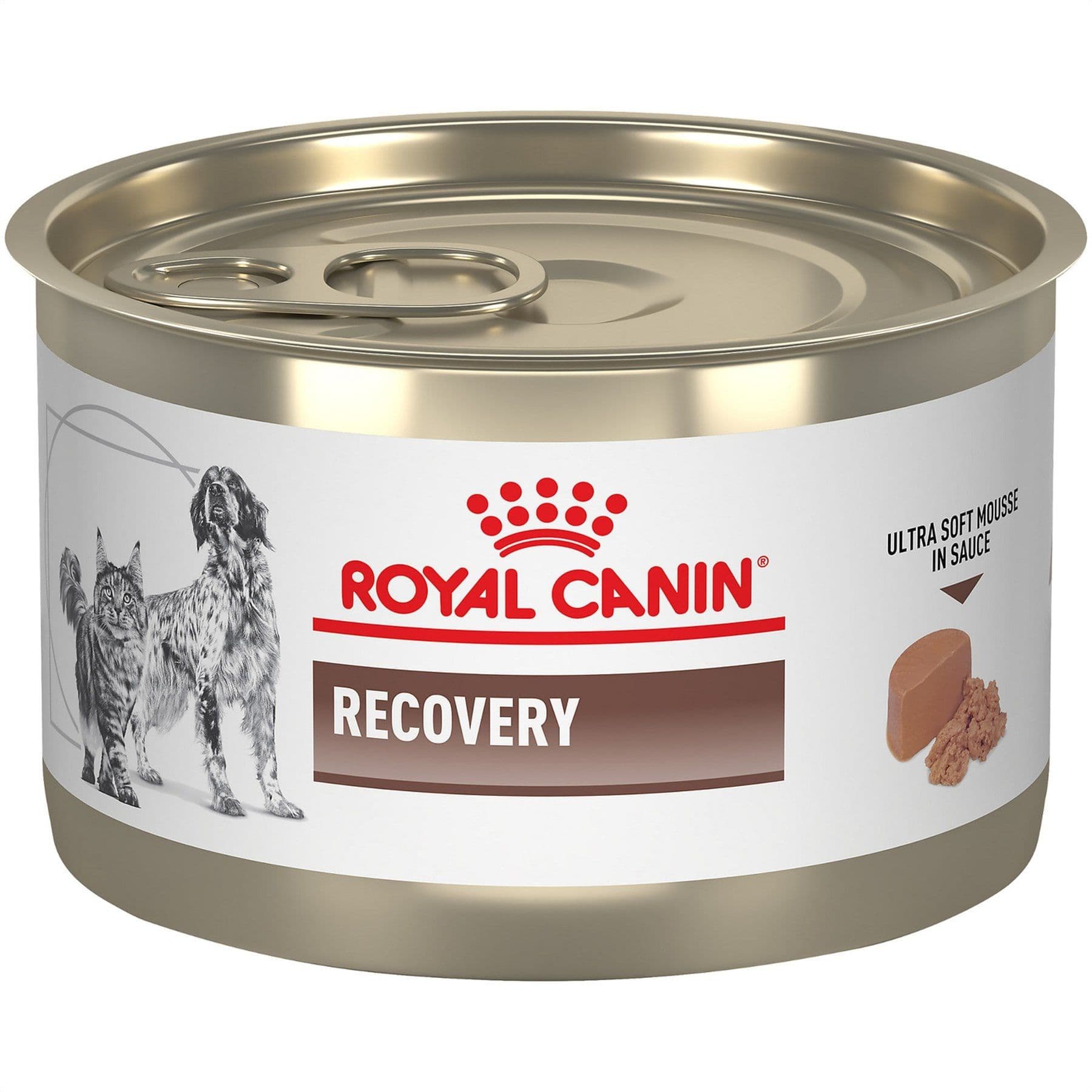 Royal Canin Veterinary Diet Recovery Ultra Soft Mousse in Sauce Wet Dog & Cat Food, 5.1-oz can, case of 4