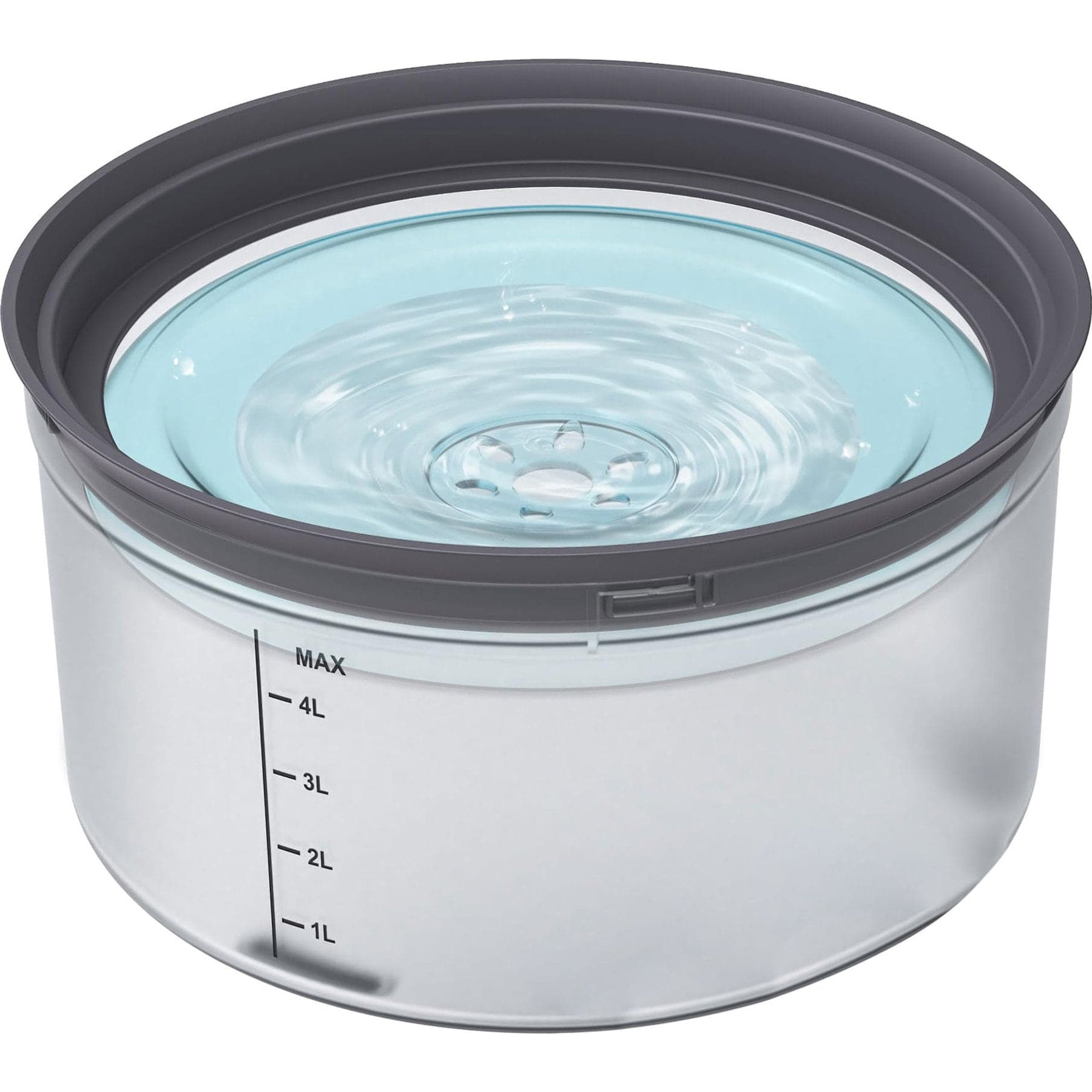 UPSKY No Spill Dog Water Bowl, 1.2-gal, Gray
