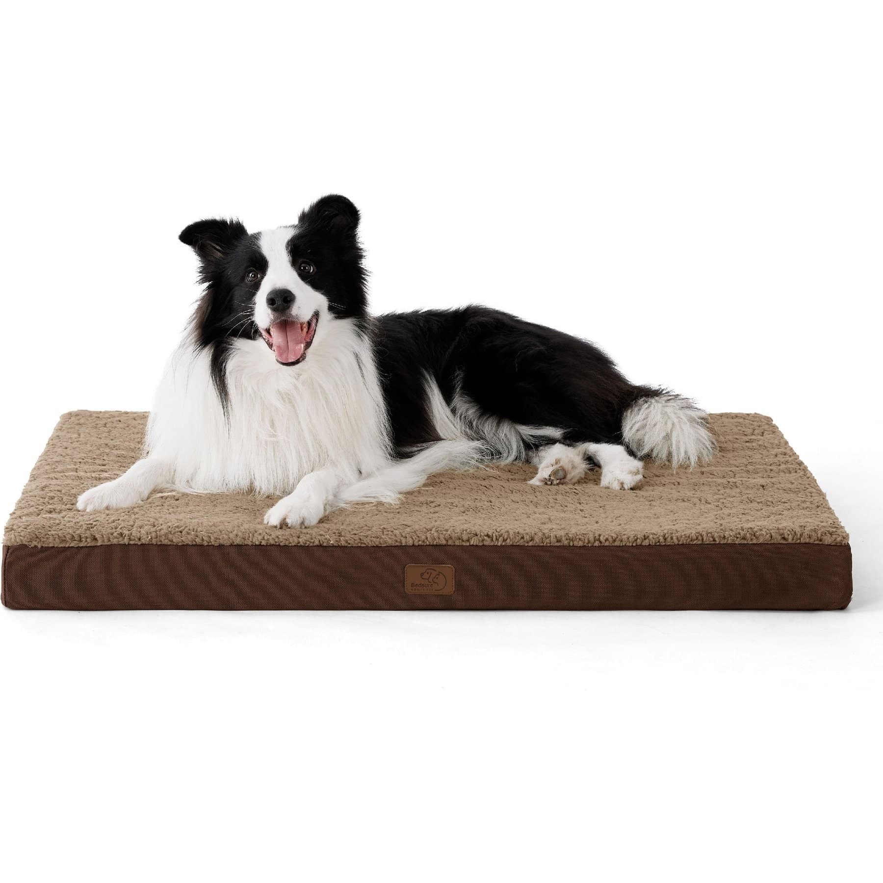Bedsure Orthopedic Waterproof Dog & Cat Bed, Brown, Large