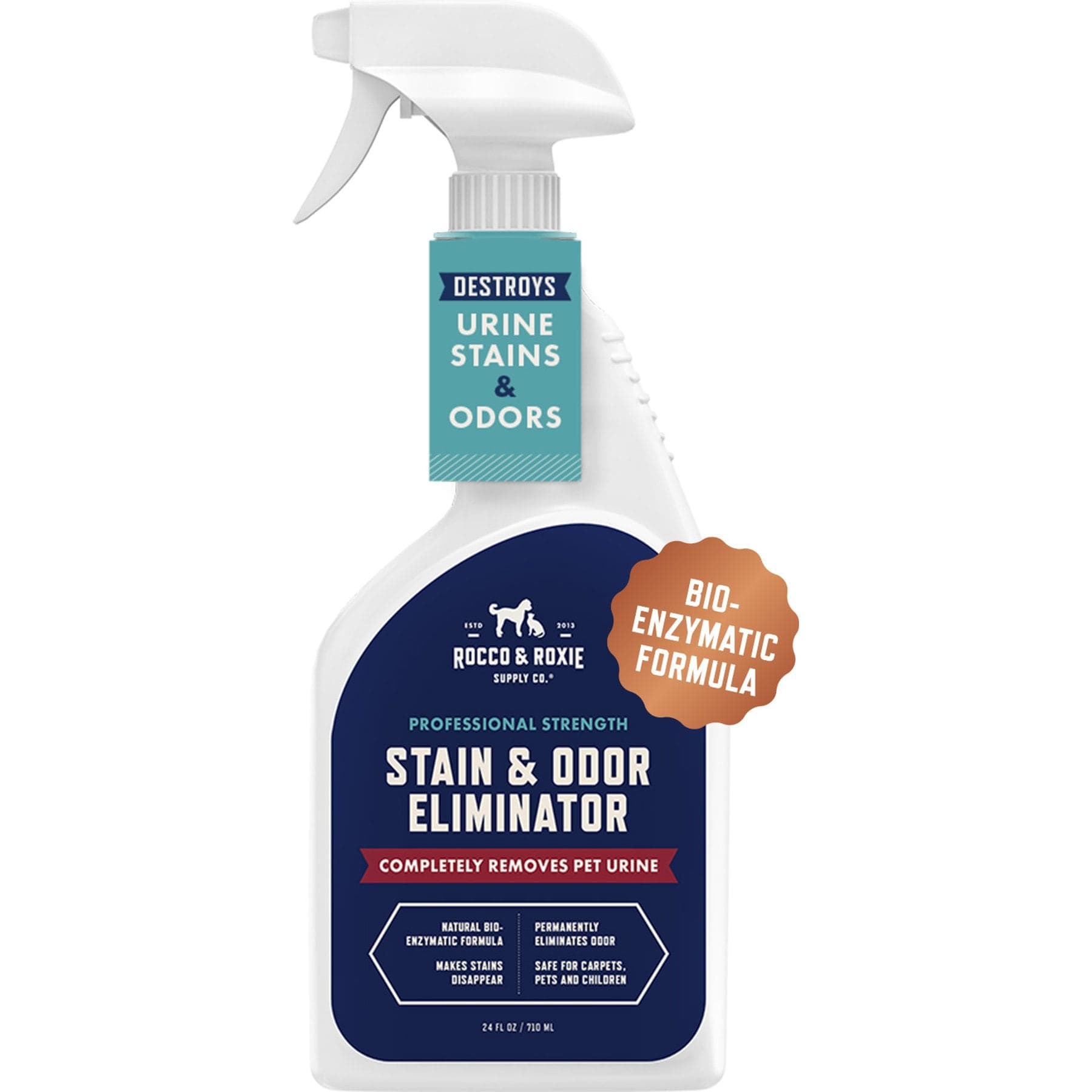 Rocco & Roxie Supply Co. Professional Strength Pet Stain & Odor Eliminator, 24-fl oz bottle