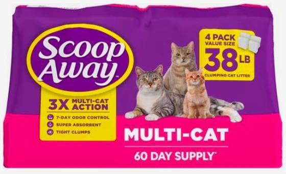 Scoop Away Meadow Fresh multi-cat clumping litter 38-pound bag