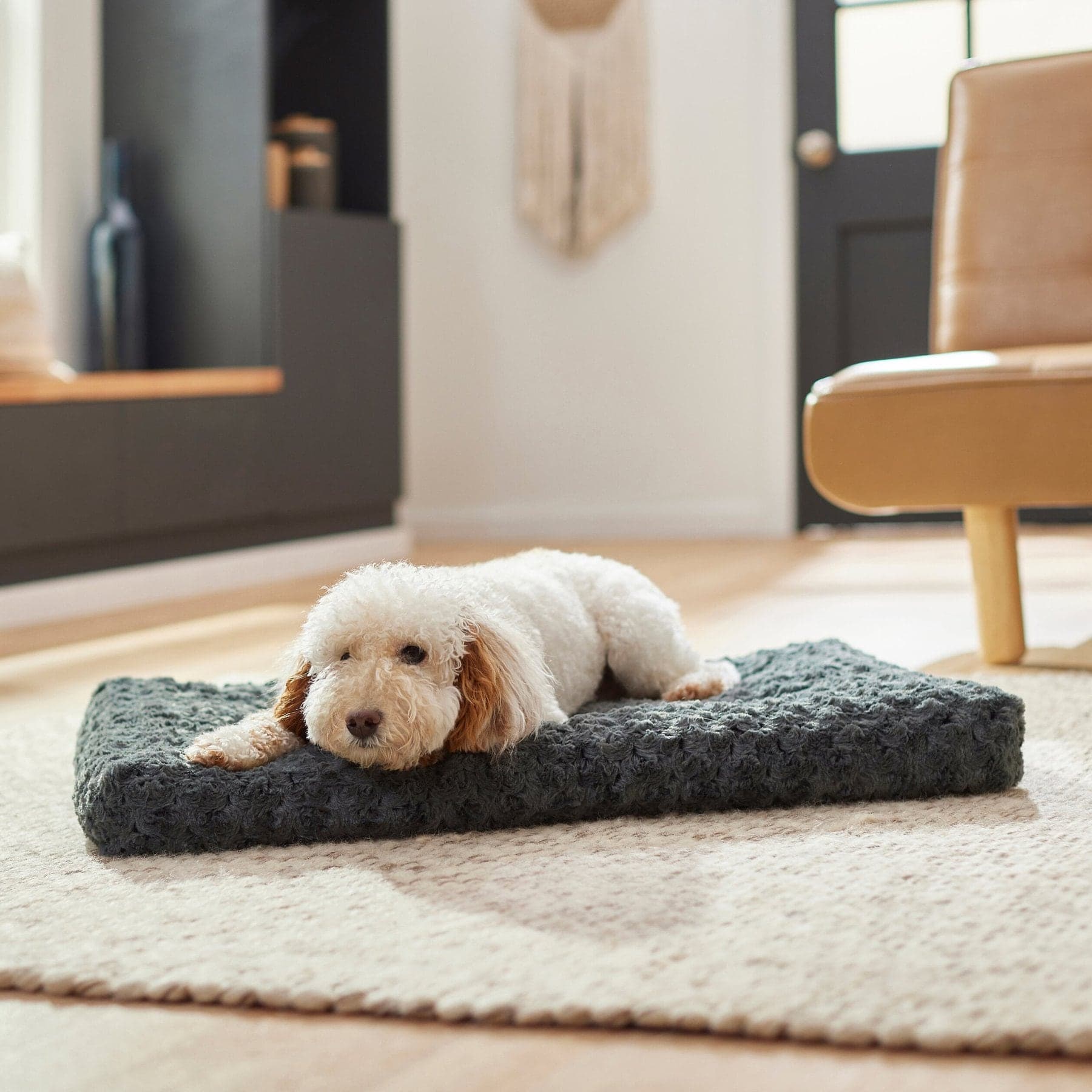 Frisco Swirl Dog Crate Mat, Gray, 30"